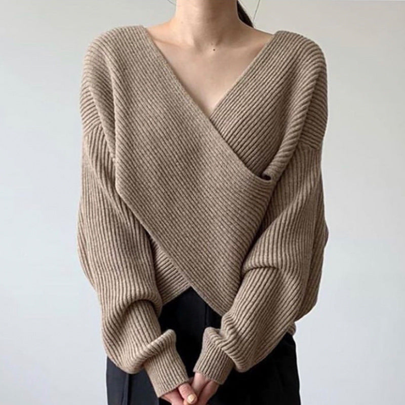 Valestra™ | Pull in maglia incrociata chic
