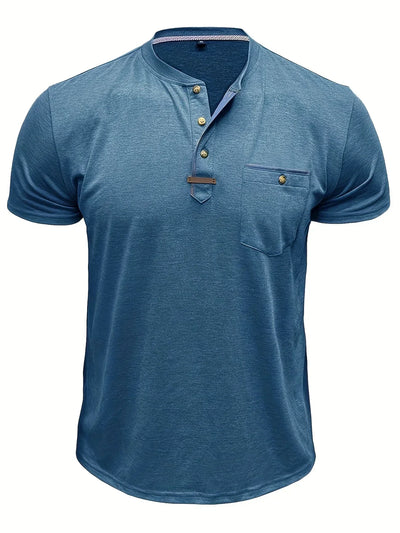 Valestra™ | T-shirt elegante con colletto rotondo e tasca