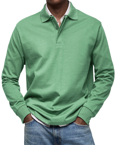 Savrani™ | Camicia polo casual a maniche lunghe