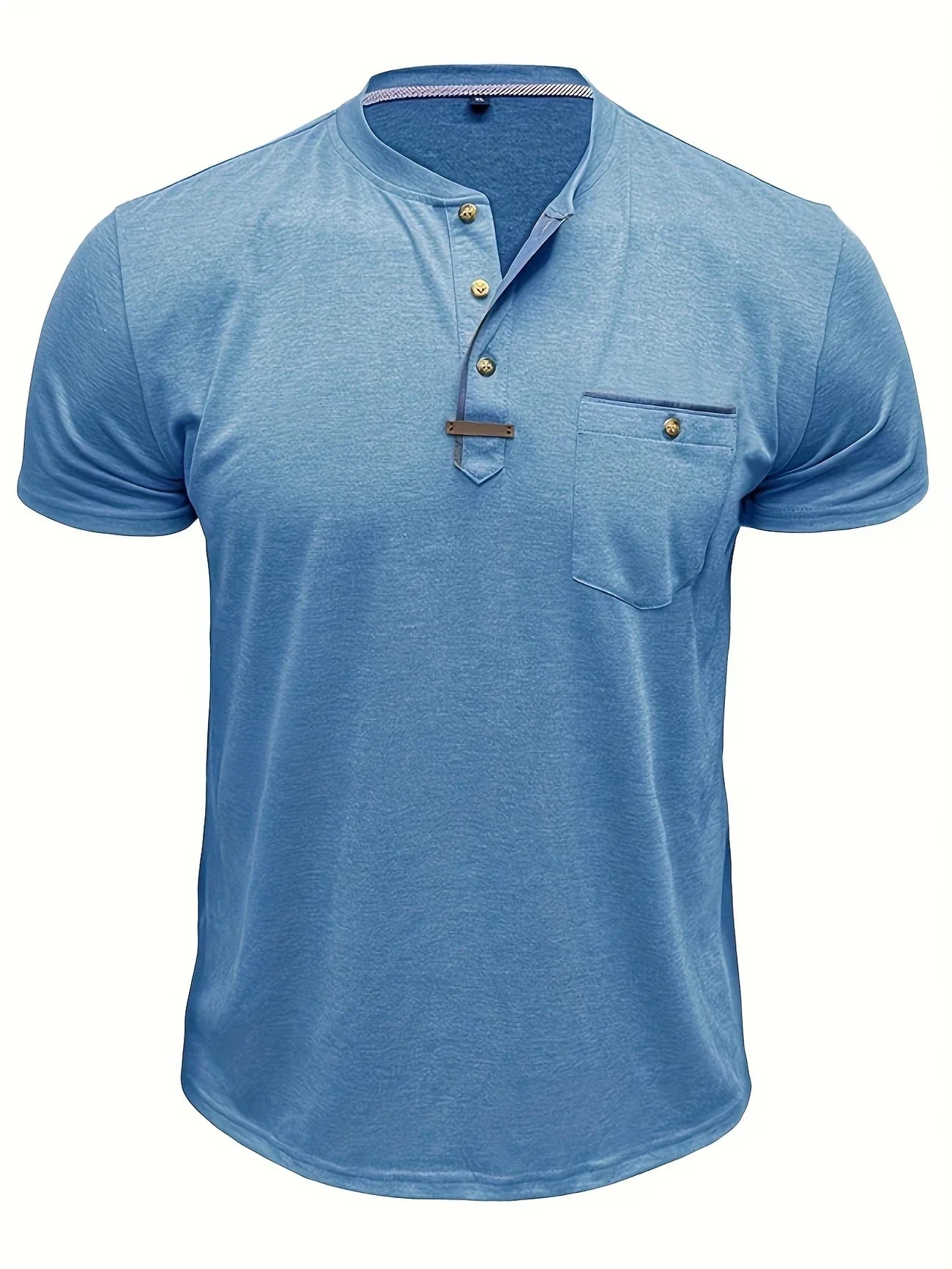 Valestra™ | T-shirt elegante con colletto rotondo e tasca