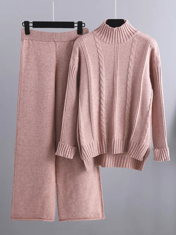 Valestra™ | Completo due pezzi Lounge in maglia a treccia