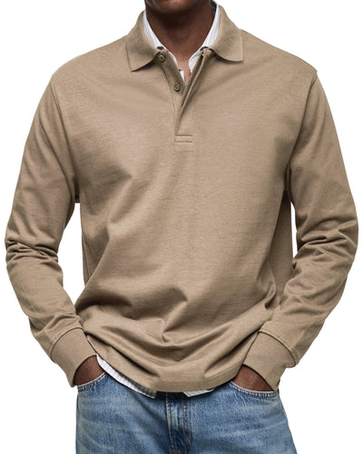 Savrani™ | Camicia polo casual a maniche lunghe