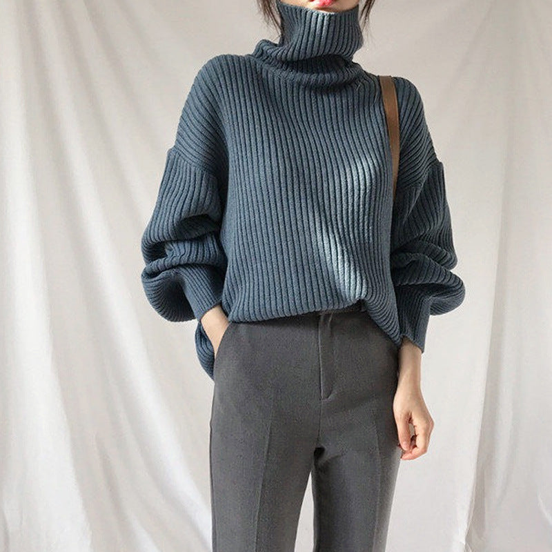 Valestra™ | Pullover di lusso con colletto alto e maniche a palloncino