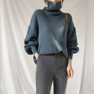 Valestra™ | Pullover di lusso con colletto alto e maniche a palloncino