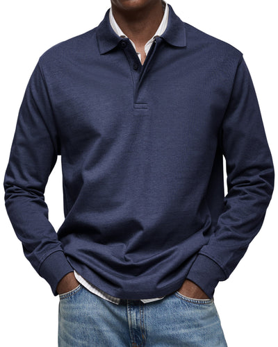 Savrani™ | Camicia polo casual a maniche lunghe