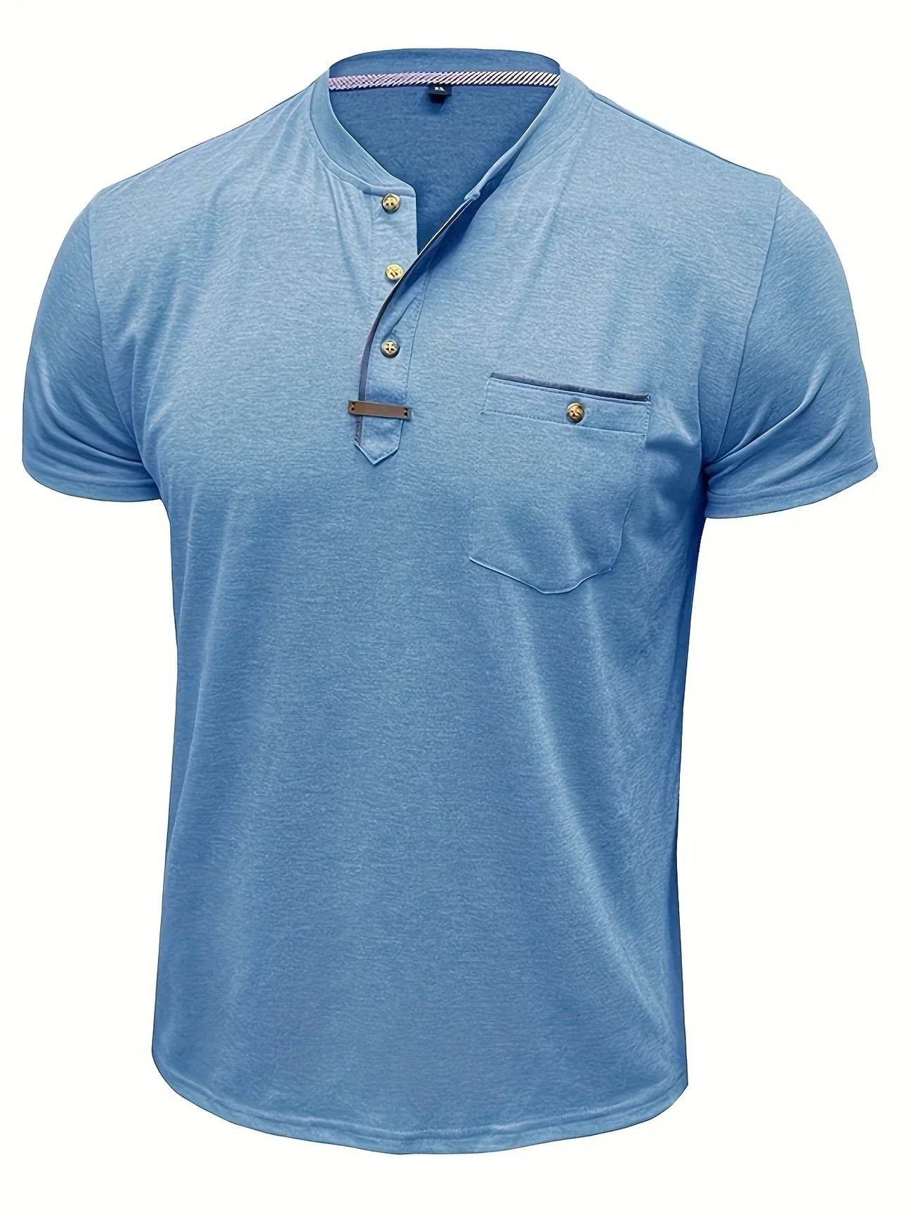 Valestra™ | T-shirt elegante con colletto rotondo e tasca