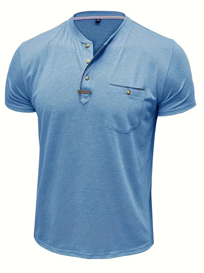 Valestra™ | T-shirt elegante con colletto rotondo e tasca