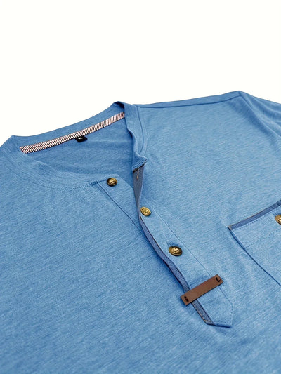 Valestra™ | T-shirt elegante con colletto rotondo e tasca