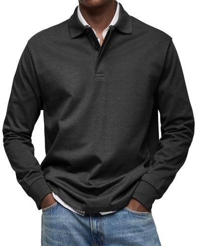 Savrani™ | Camicia polo casual a maniche lunghe