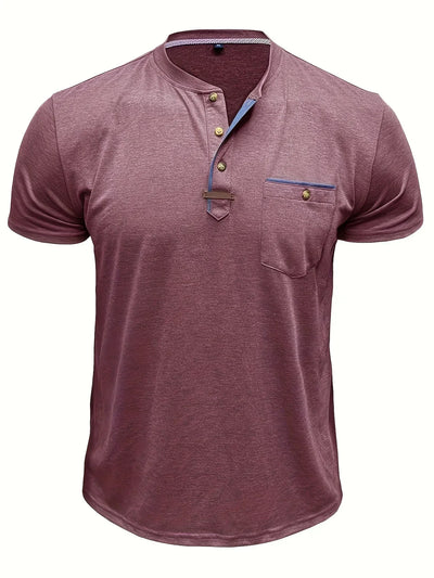 Valestra™ | T-shirt elegante con colletto rotondo e tasca