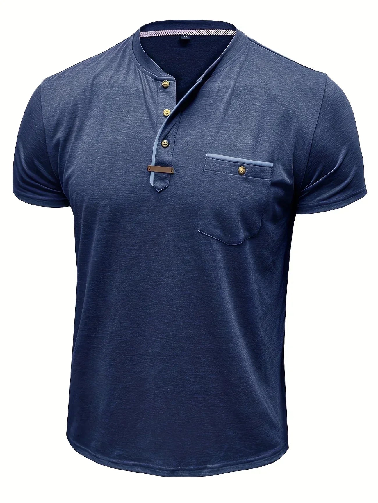 Valestra™ | T-shirt elegante con colletto rotondo e tasca