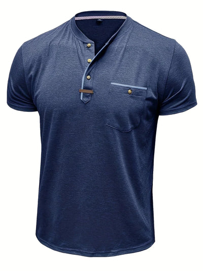 Valestra™ | T-shirt elegante con colletto rotondo e tasca