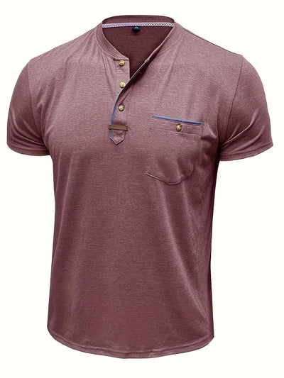 Valestra™ | T-shirt elegante con colletto rotondo e tasca