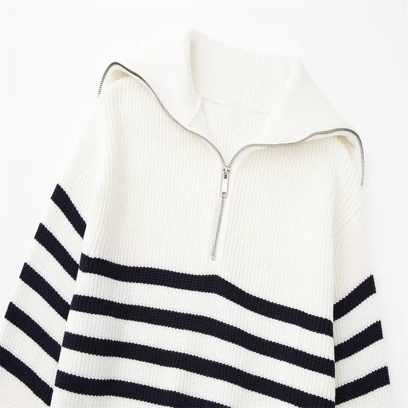 Valestra™ | Maglione a righe con zip