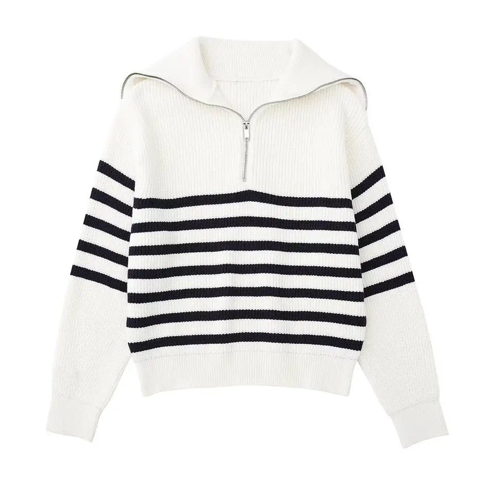 Valestra™ | Maglione a righe con zip
