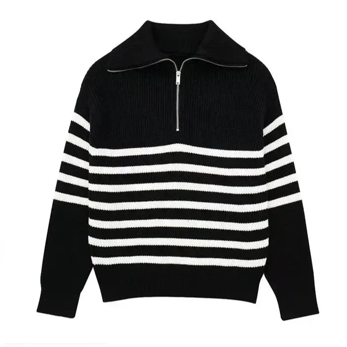 Valestra™ | Maglione a righe con zip