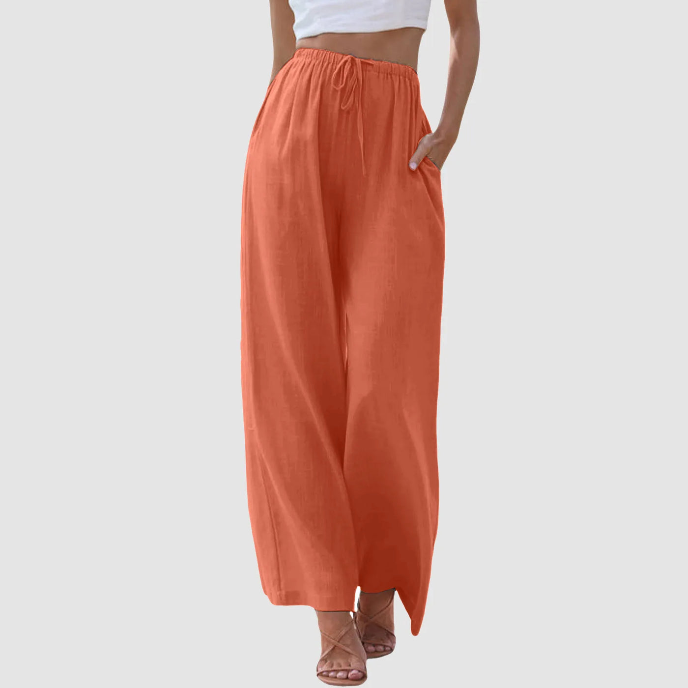 Valestra™ | Pantaloni comfort a gamba larga e vita alta