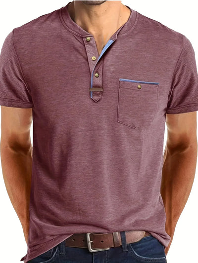 Valestra™ | T-shirt elegante con colletto rotondo e tasca