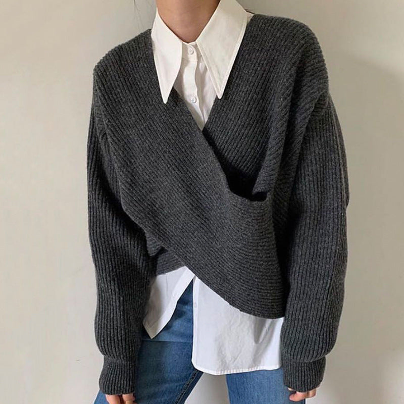 Valestra™ | Pull in maglia incrociata chic