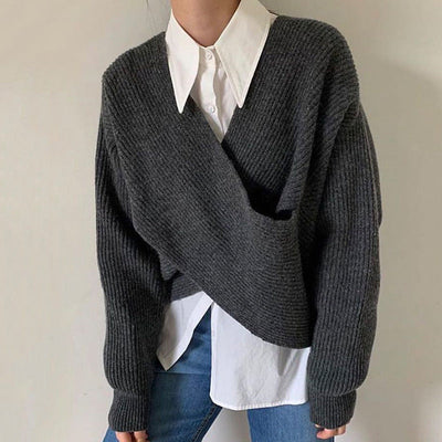 Valestra™ | Pull in maglia incrociata chic