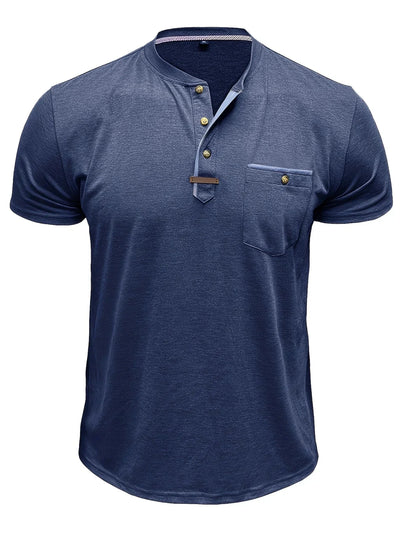 Valestra™ | T-shirt elegante con colletto rotondo e tasca