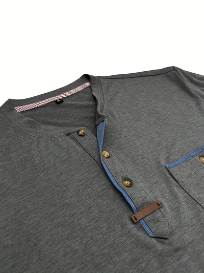 Valestra™ | T-shirt elegante con colletto rotondo e tasca