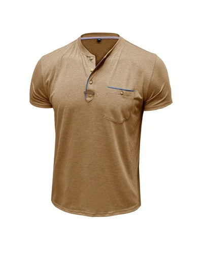 Valestra™ | T-shirt elegante con colletto rotondo e tasca