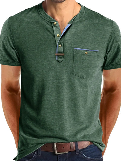 Valestra™ | T-shirt elegante con colletto rotondo e tasca