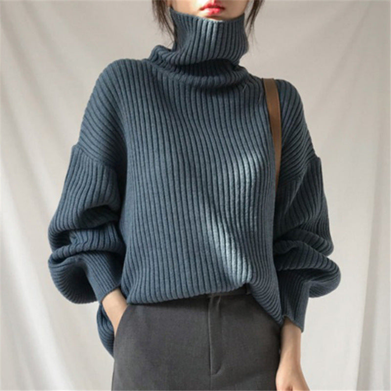 Valestra™ | Pullover di lusso con colletto alto e maniche a palloncino