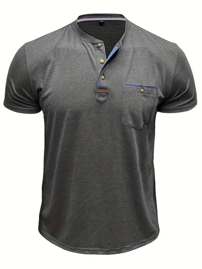 Valestra™ | T-shirt elegante con colletto rotondo e tasca