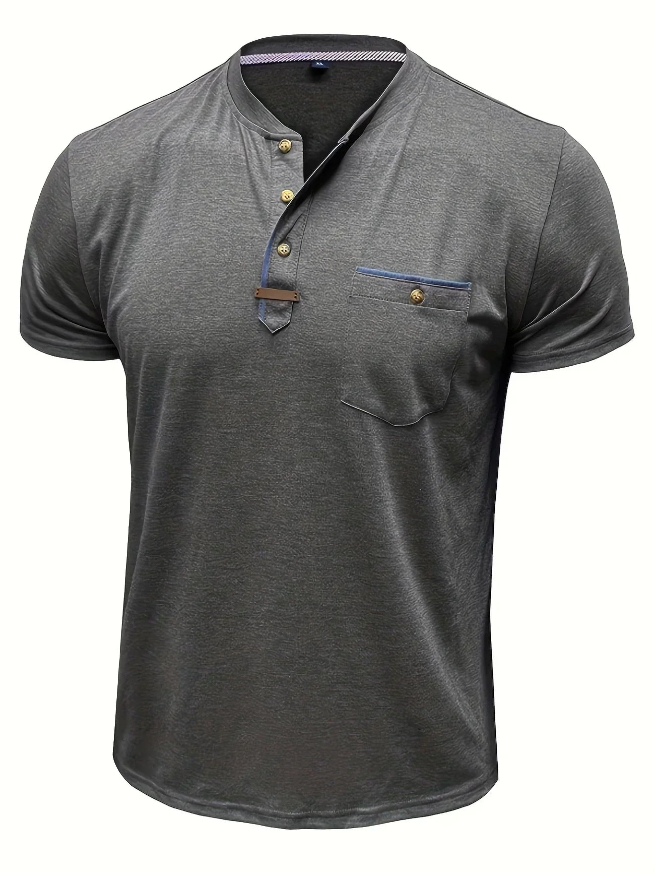 Valestra™ | T-shirt elegante con colletto rotondo e tasca